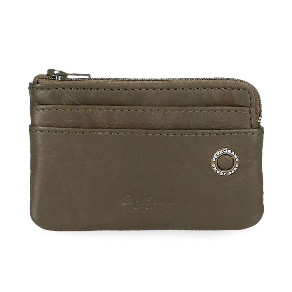 Pepe Jeans kožni novčanik 11 cm Badge 7370134, khaki slika 1