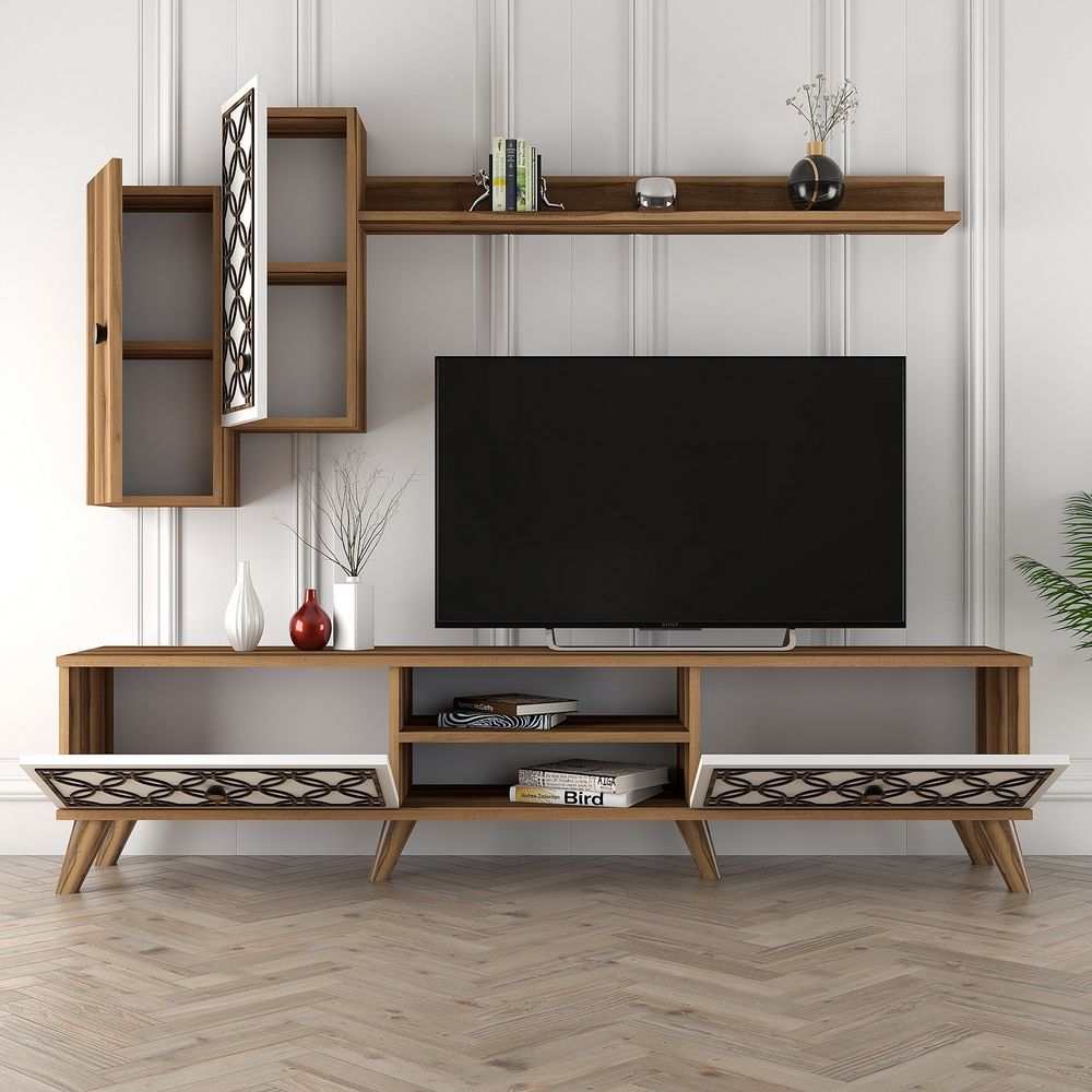 TV Komoda Class S - Orah, Bijeli Orah slika 3