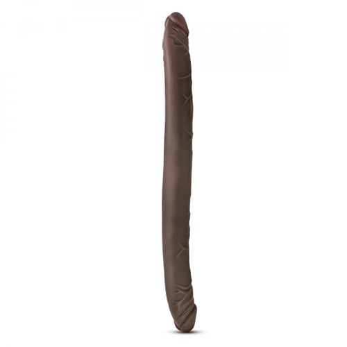 Dvostruki dildo Dr. Skin, 41 cm, tamno smeđi slika 3