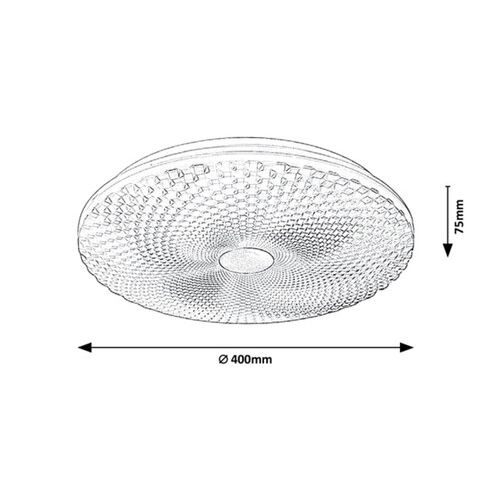 Rabalux Galeti plafonjera,.LED 24W, srebro,D40cm slika 3