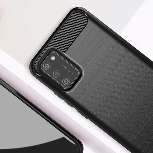 Carbon Case Fleksibilna TPU futrola za Samsung Galaxy A02s EU crna slika 3