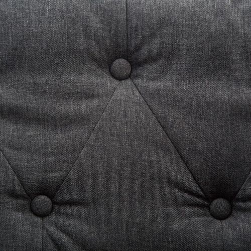Dvosjed Chesterfield s presvlakom od tkanine tamnosivi slika 39