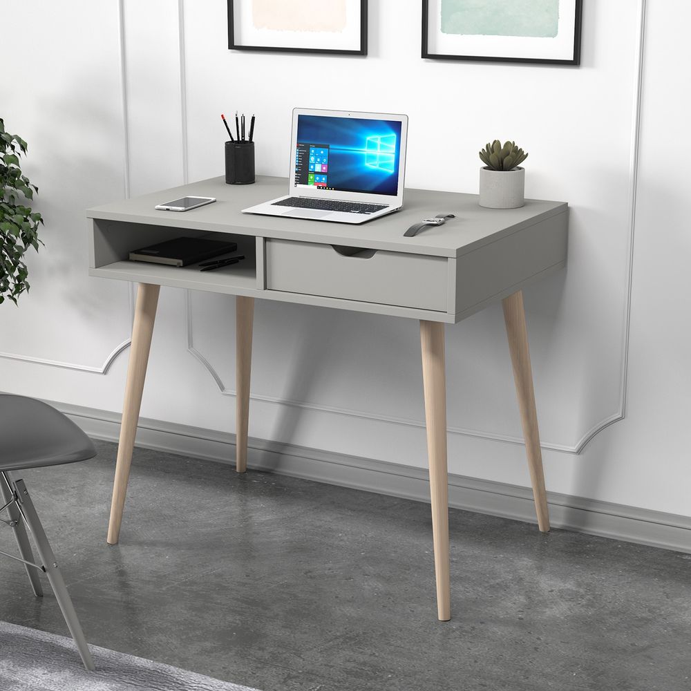 Siva, Drvena Radna Stolica GreyWooden slika 2
