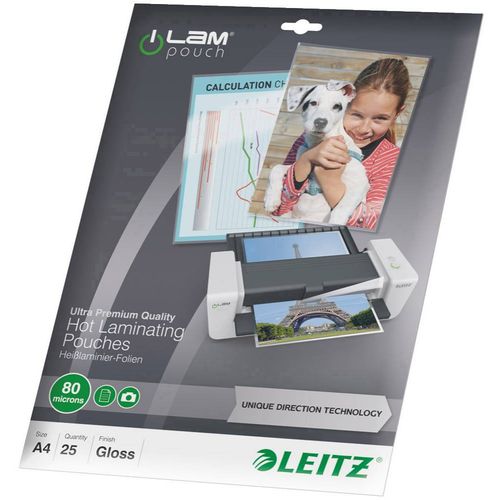 Leitz folija za laminiranje DIN A4 80 micron sjajna  25 St. slika 1