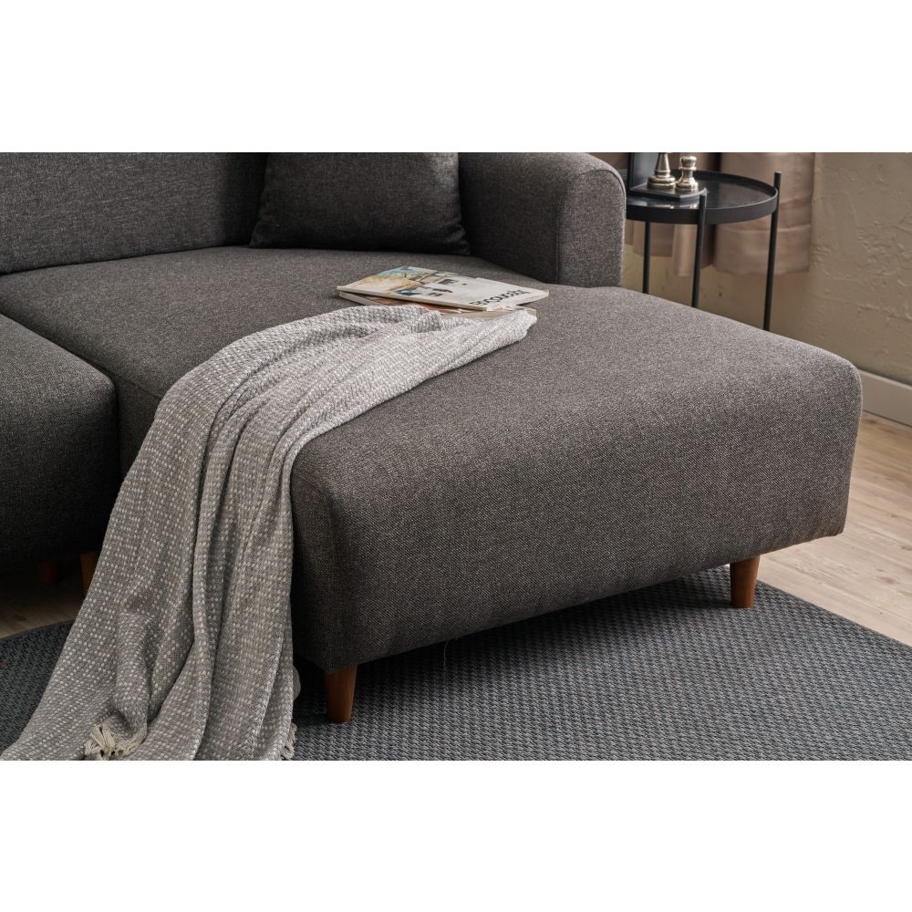 Mane Right - Antracitni Kutni Sofa-Krevet slika 7