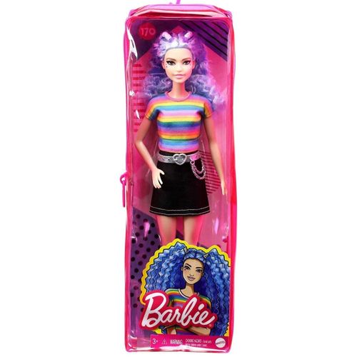 Barbie Lutka Fashionistas u bluzi boje duge Mattel GRB61 slika 2