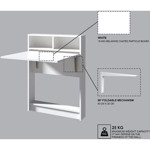 Woody Fashion Sklopivi stol, Bijela boja, Bracked - White slika 5