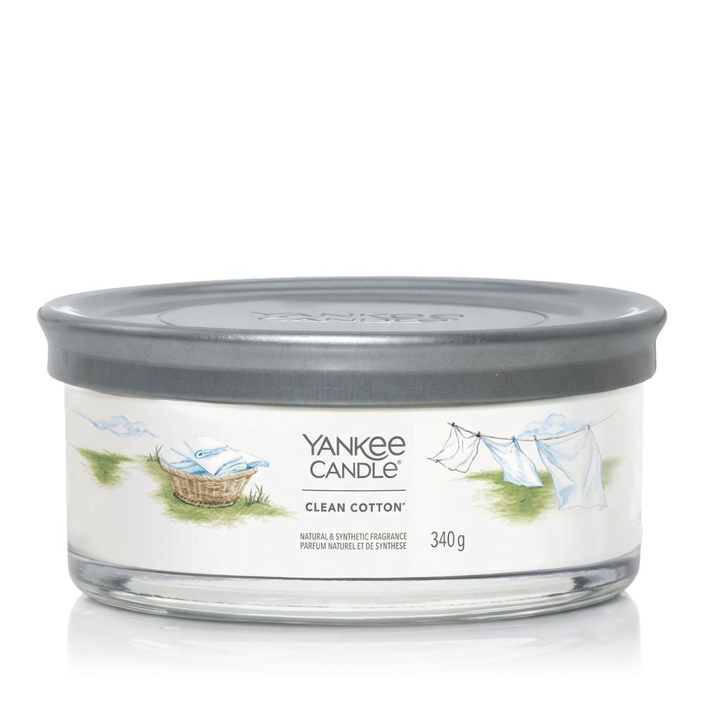 Yankee Candle Signature 5-Wick Tumbler vonná sviečka Clean Cotton 340 g slika 1