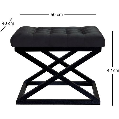 Capraz - Black v2 Black Pouffe slika 2