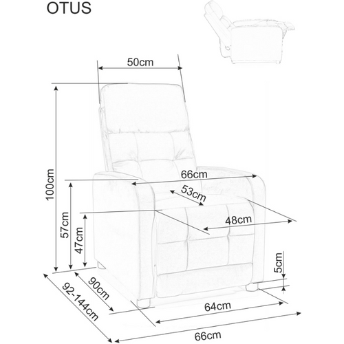 Fotelja Otus - Maslinasta slika 5