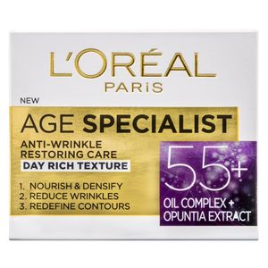 L'Oreal Paris Age Specialist Anti-Wrinkle 55+ Dnevna nega za obnavljanje kože 50 ml