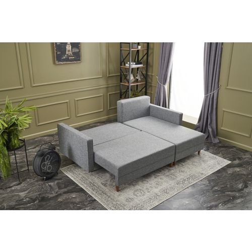 Aydam Right - Grey Grey Corner Sofa-Bed slika 4