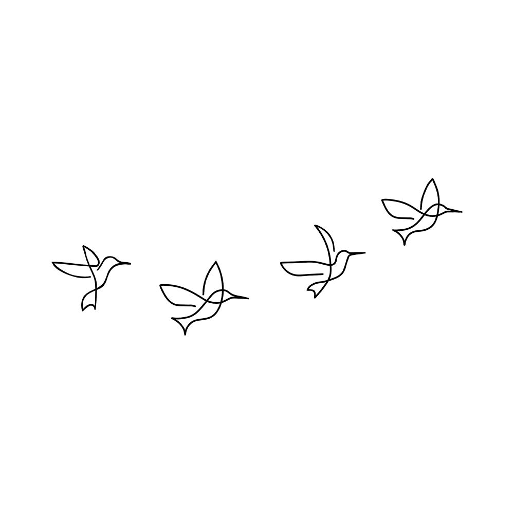 Decorative metal wall accessory Birds - 304, colour: black slika 4