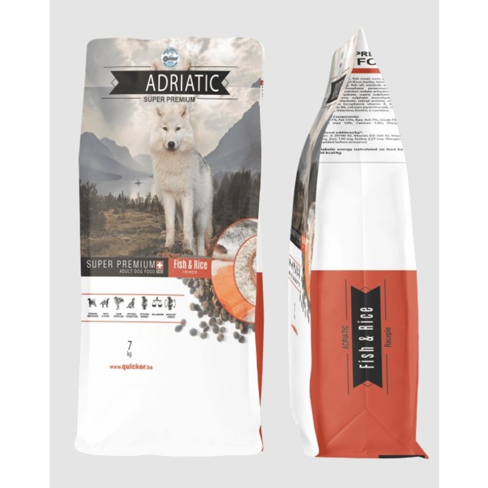 Quicker Super Premium suha hrana za pse Adriatic Fish&Rice 7kg slika 2