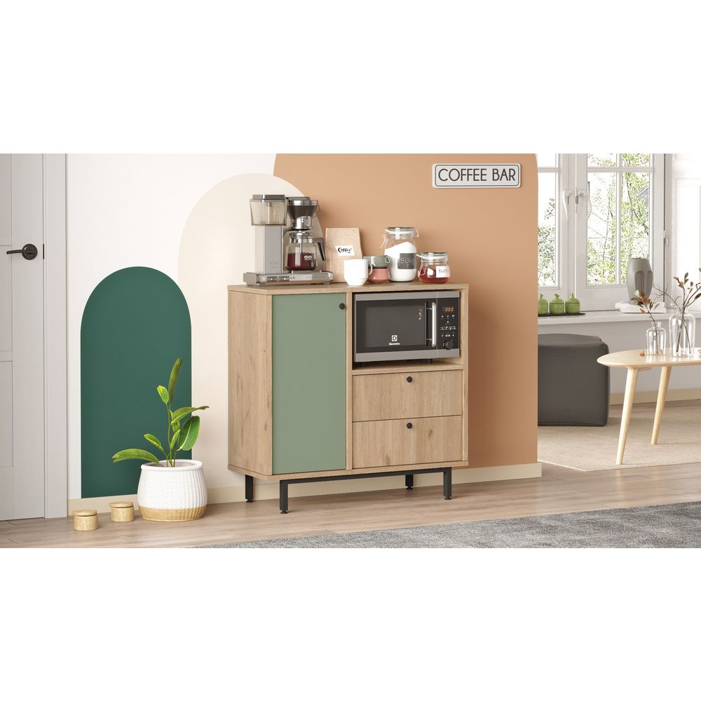 Višenamjenski ormar RE1-SY Oak Green slika 3