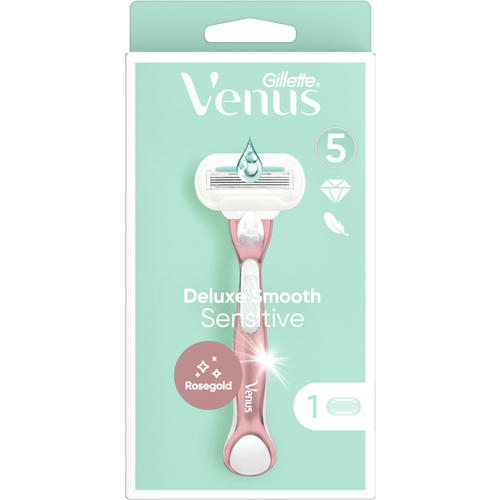 Gillette Venus RoseGold Extra Smooth Sensitive brijač + 1 zamenska oštrica slika 1