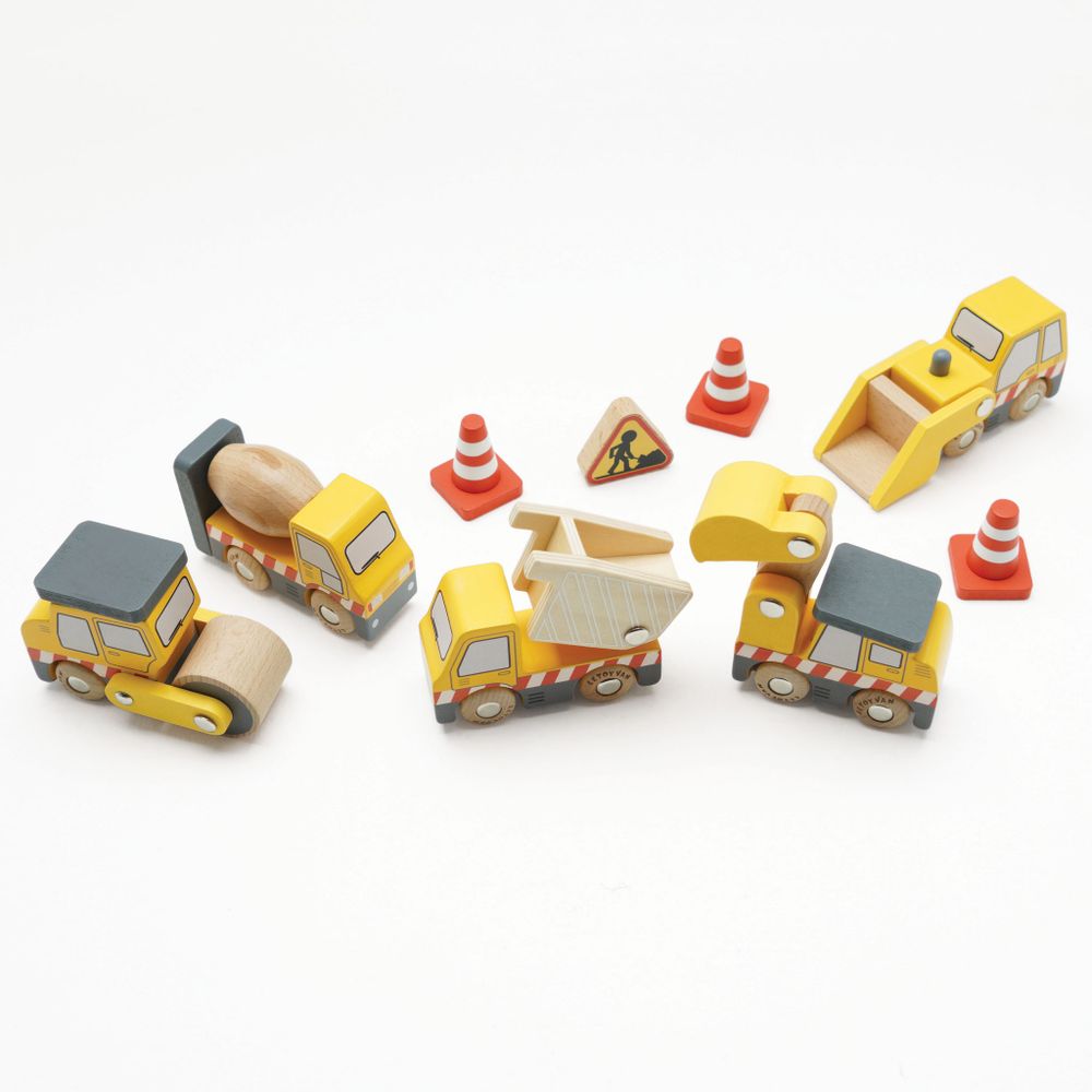 Le Toy Van Set drvenih građevinskih vozila slika 4