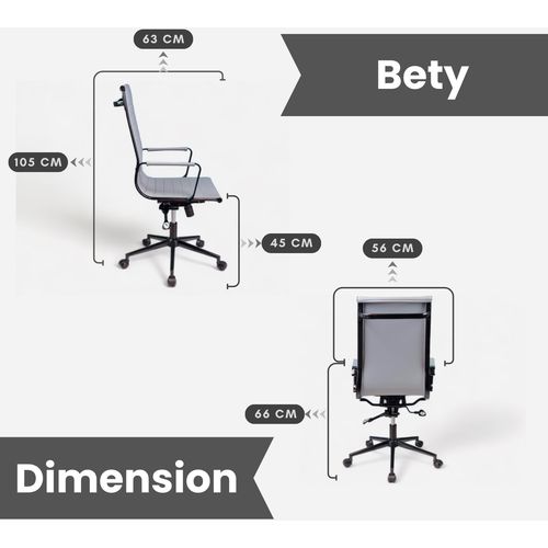 Bety Manager - Grey Grey Office Chair slika 6