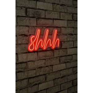 Wallity Ukrasna plastična LED rasvjeta, Shhh - Red