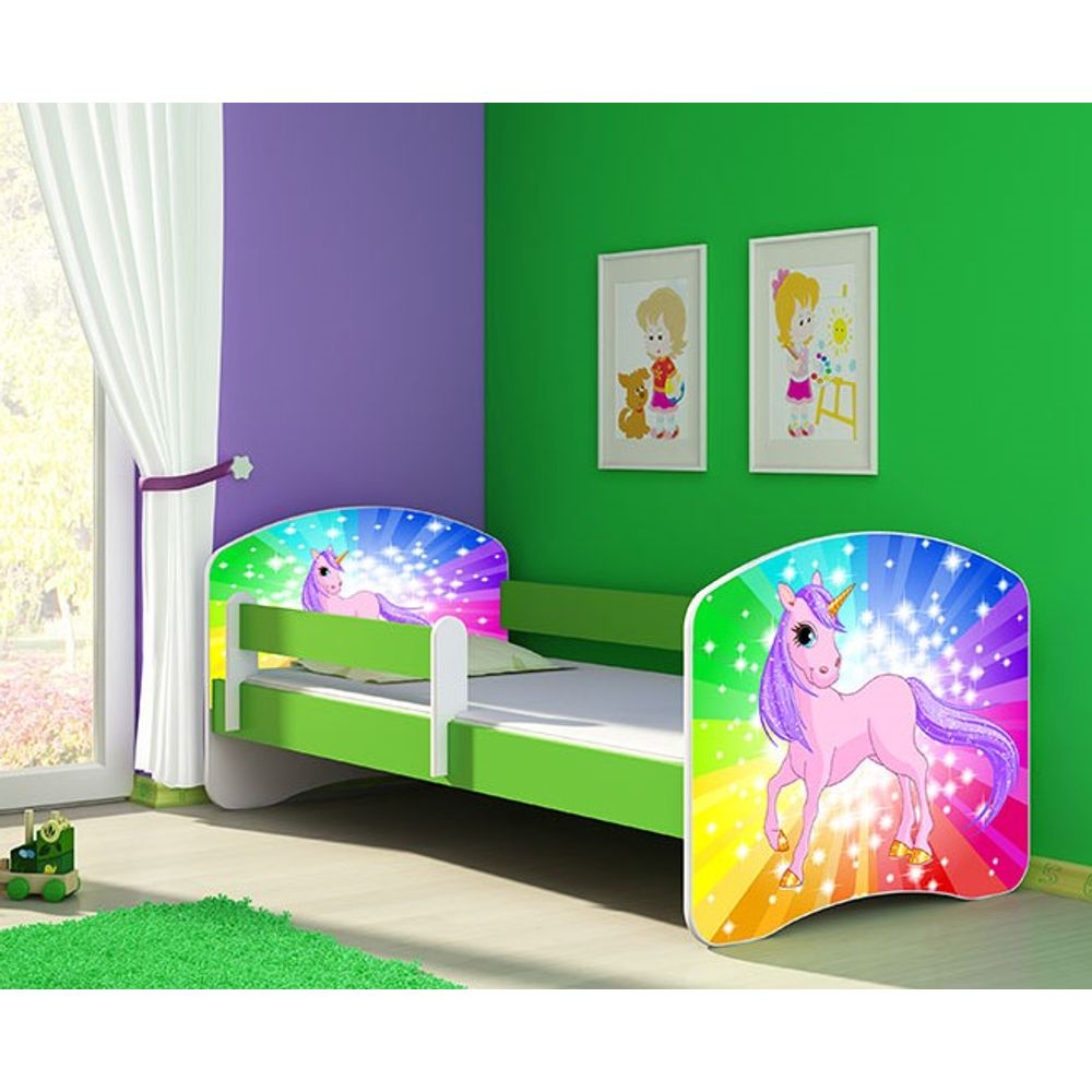 ACMA Dječiji krevet Acma II Green - 140x70cm - Dezen 18 slika 1
