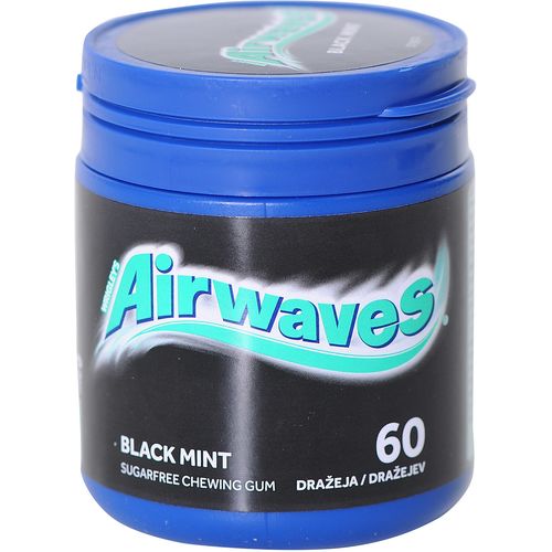 Airwaves bočica žvakaće gume black mint 84g slika 1