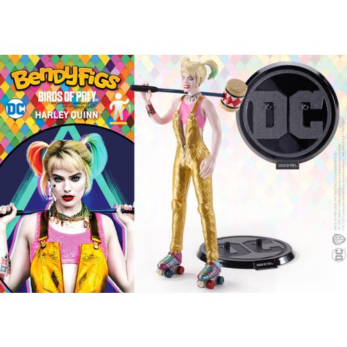 NOBLE COLLECTION - DC - BENDYFIGS - HARLEY QUINN WITH MALLET (BIRDS OF PREY) slika 2