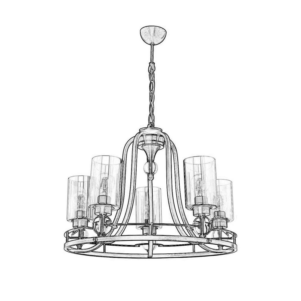 Luster AV-1597-5E u Antiknom Stilu slika 5