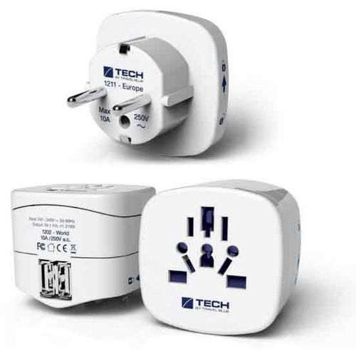 Travel Blue adapter i USB punjač dual Svijet za Europu (956) slika 1