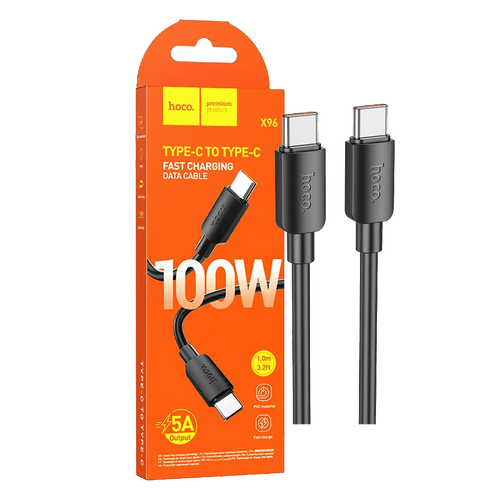 hoco. USB kabl za smartphone, tip C, 100W - X96 Hyper, 100W, Crni slika 2