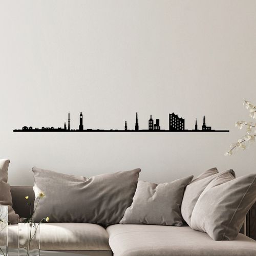 Wallity Metalna zidna dekoracija, Hamburg Skyline slika 2