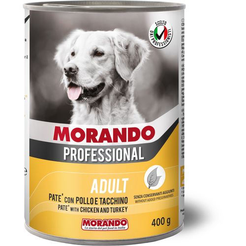 Morando Dog Prof Adult Pate Piletina i Ćuretina 400g konzerva slika 1