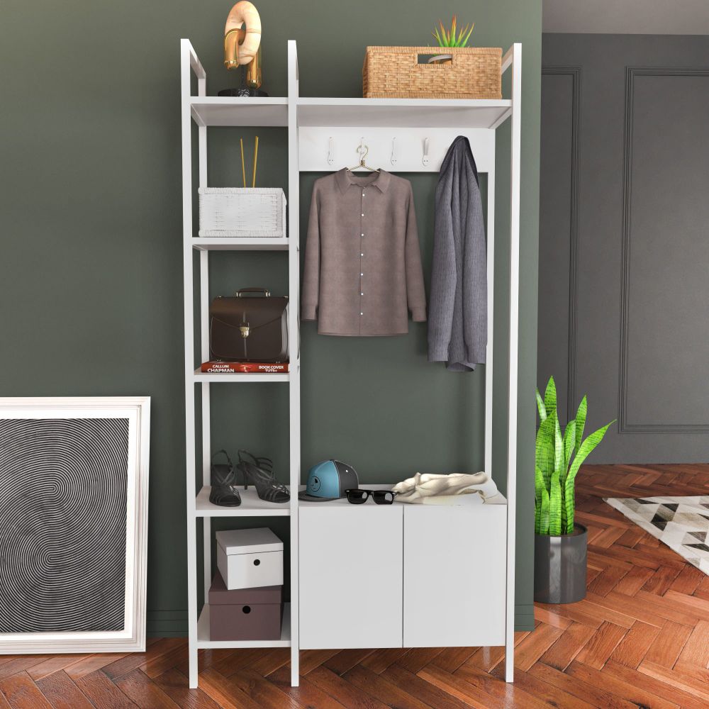 Hall Stand Doga - Bijela Boja slika 1
