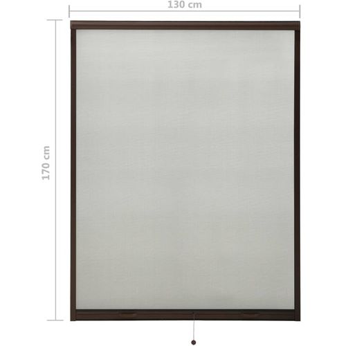 Zaslon protiv insekata za prozore smeđi 130 x 170 cm slika 8