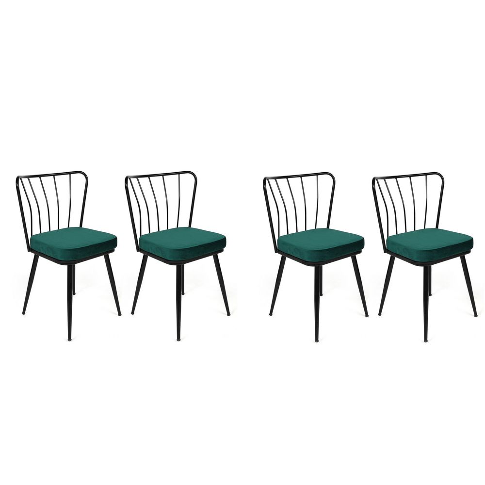 Yıldız-951 V4 Zeleni Crni Set Stolica (4 Komada) slika 1