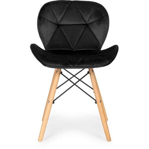 ModernHome FERRA trpezarijske stolice set 4 kom Velvet crna KJC208 BLACK slika 1