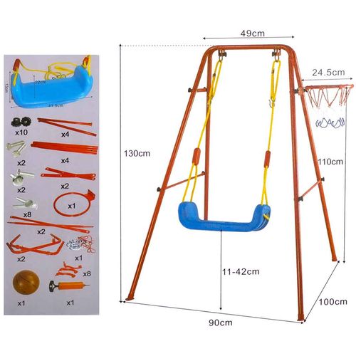 Vrtna ljuljačka s košom i loptom slika 7