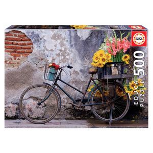 Puzzle Bicikl s Cvijećem - 500 komada