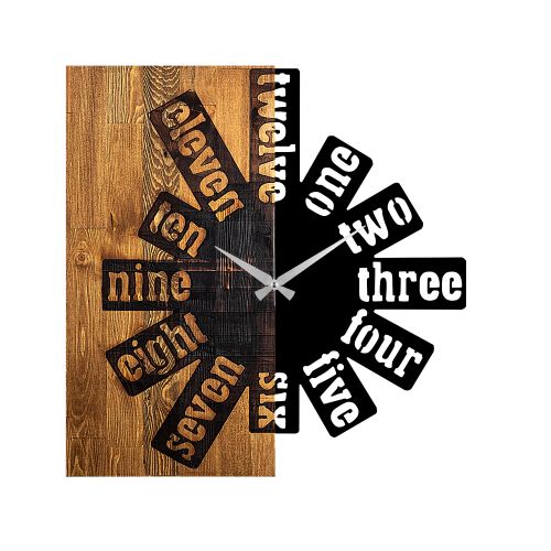 Wallity Ukrasni drveni zidni sat, Wooden Clock 40 slika 4