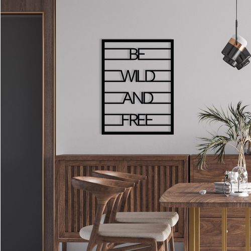 Wallity Metalna zidna dekoracija Be Wild And Free slika 1