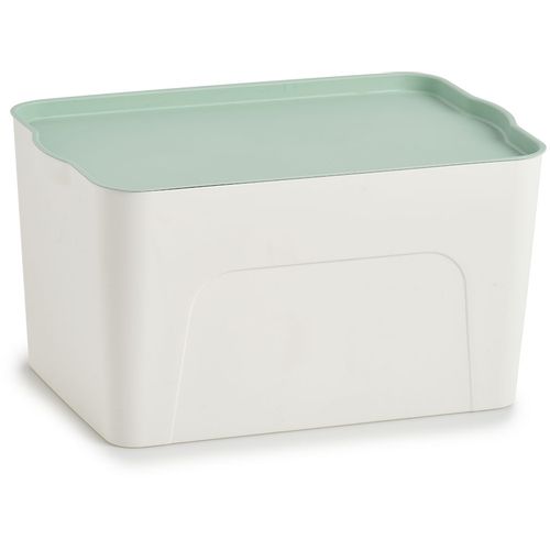 Zeller Kutija za pohranu s poklopcem, plastika, bijela-mint, 44,5x30x24,5 cm, 14685 slika 3