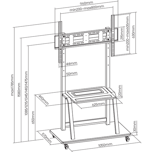 Sbox Podni mobilni stalak FS-1035 slika 6