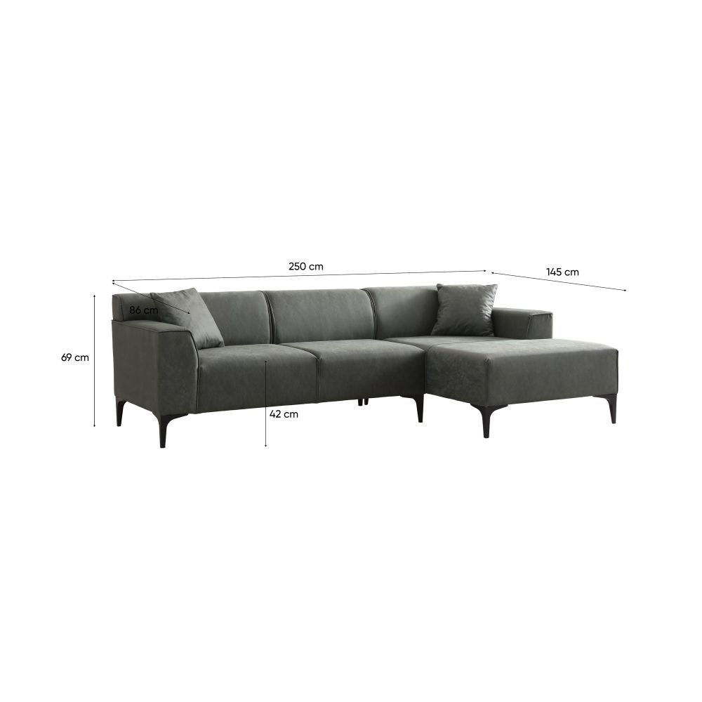 Ugaona sofa New Petra R - Zelena slika 9
