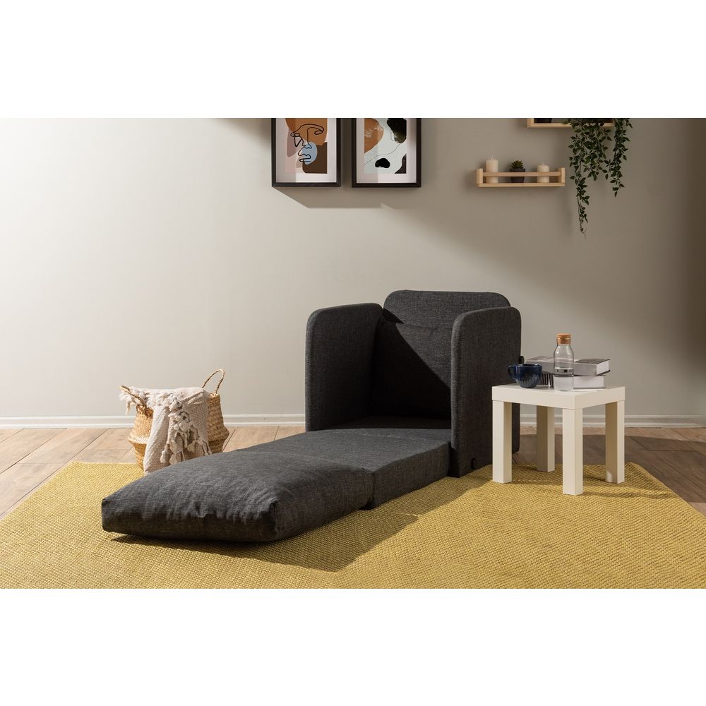 Saga Single - Tamno Siva Sofa na Razvlačenje za Jednu Osobu slika 4