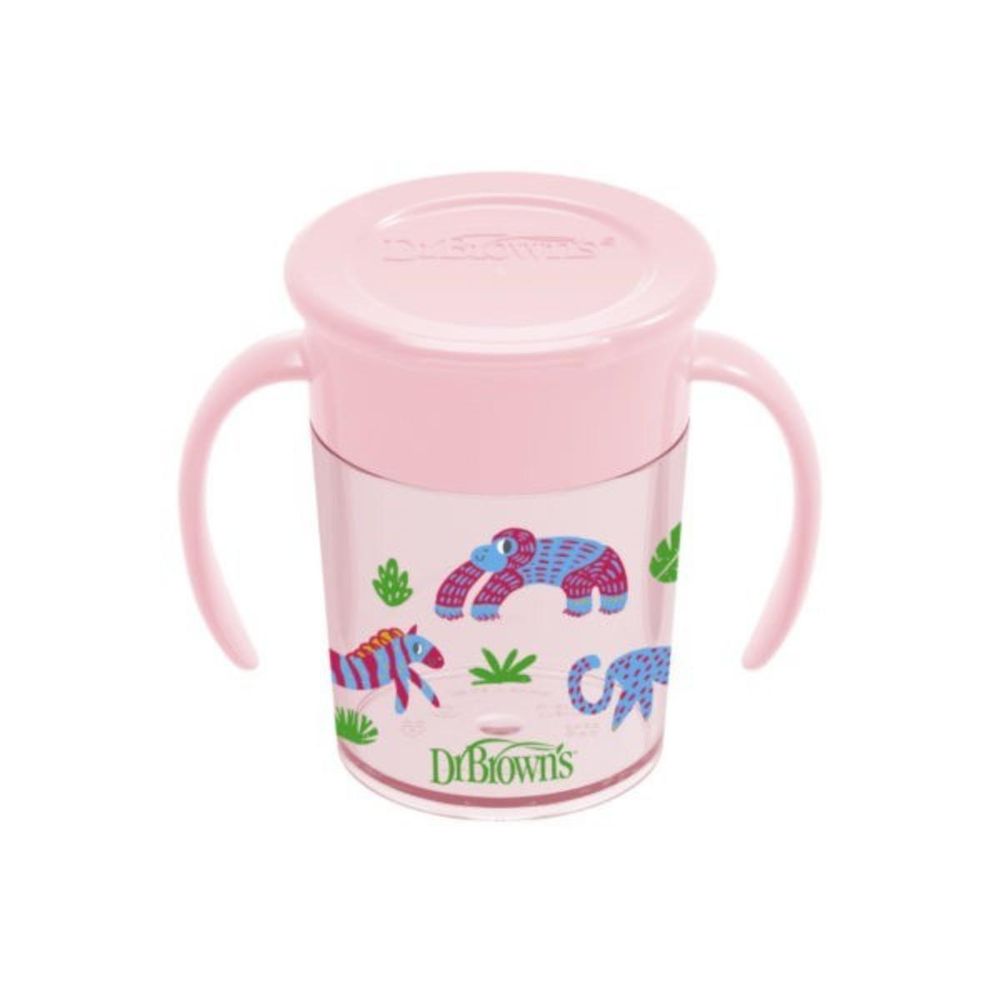 Dr Brown's Čaša za bebe 360° Tc71005 200ml, Roza slika 1
