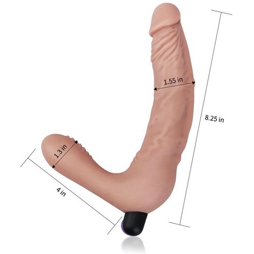 Lovetoy Joy strapless Strap-On dvostruki dildo s vibracijom, USB slika 2