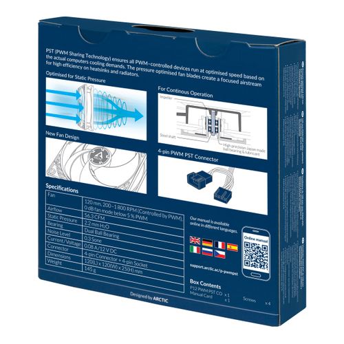 Ventilator ARCTIC P12 PWM PST CO 120mm 4-pin slika 6