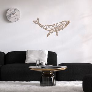 Wallity Metalna zidna dekoracija, Whale 1 - Copper