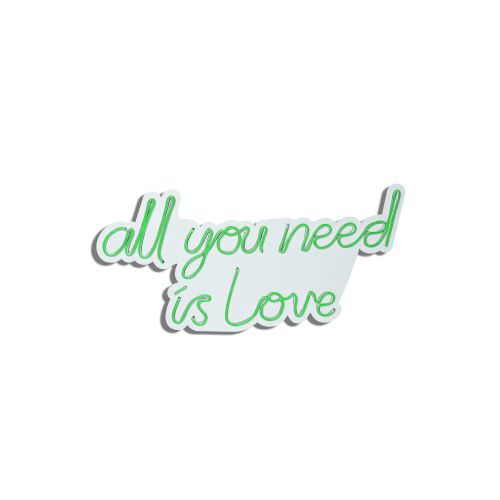 Wallity Ukrasna plastična LED rasvjeta, All You Need is Love - Green slika 4