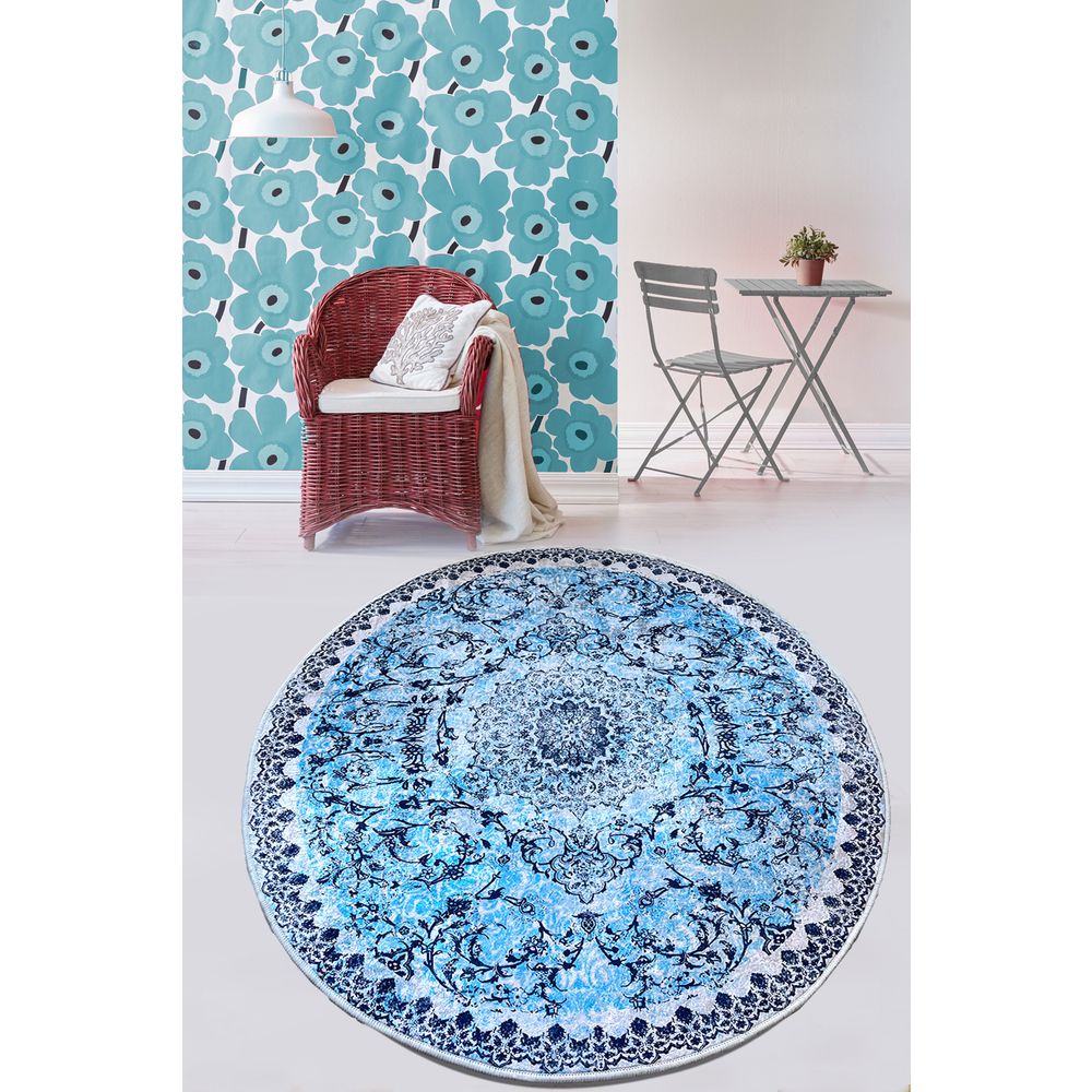 Plavi Tepih Raiya Çap (80 x 80 cm) slika 1