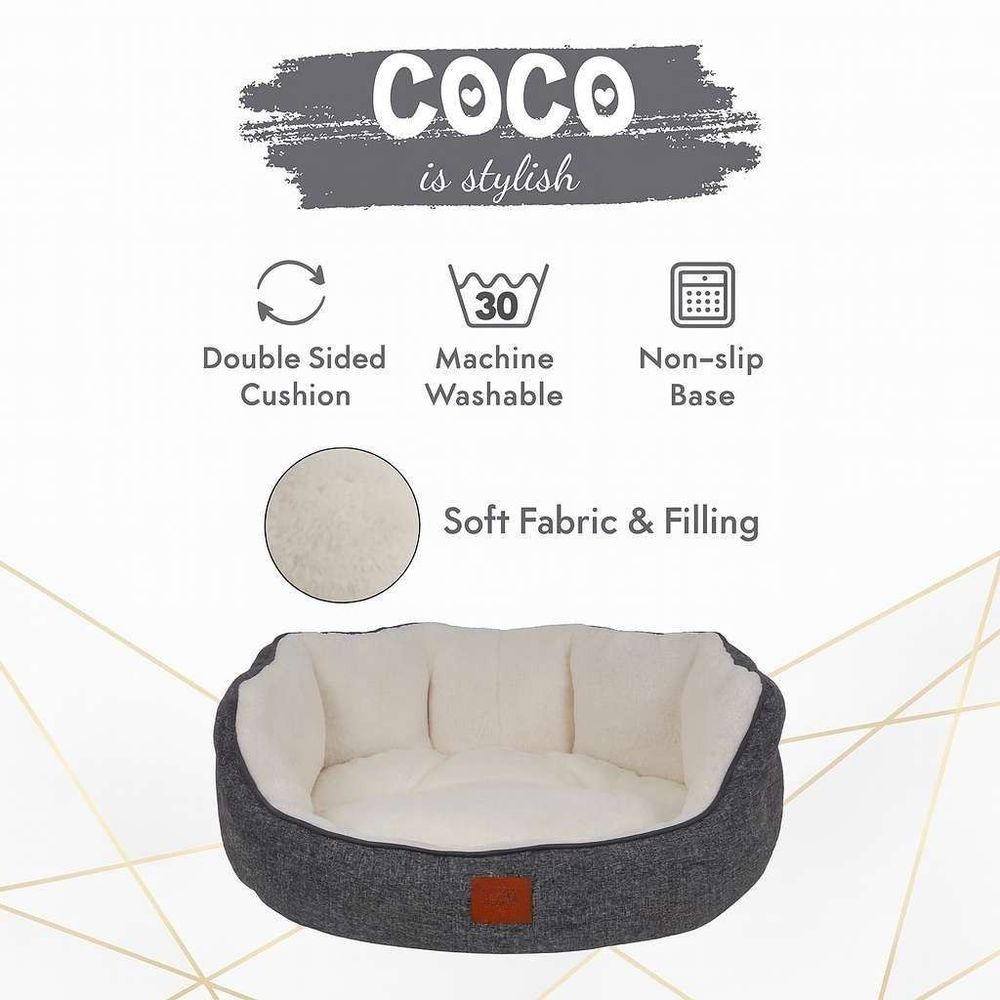 Pet bed Coco M, colours: grey, white slika 5